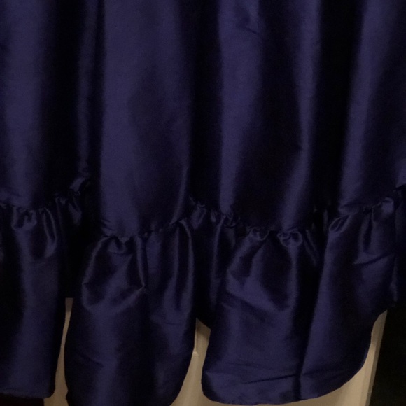 Royal Blue Hi-Low Faille Gown. - Picture 5 of 6